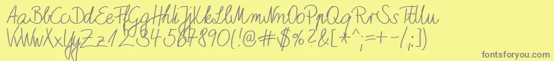 HwMarboDb Font – Gray Fonts on Yellow Background