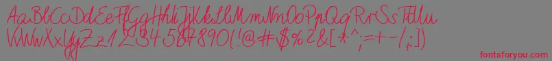 HwMarboDb Font – Red Fonts on Gray Background