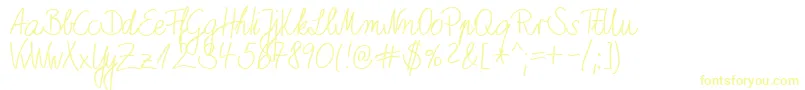HwMarboDb-Schriftart – Gelbe Schriften