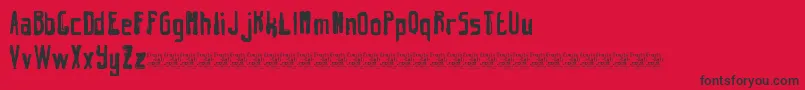 HintRetrС…GrungeFreeVersion Font – Black Fonts on Red Background