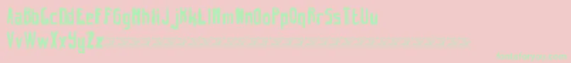 HintRetrС…GrungeFreeVersion Font – Green Fonts on Pink Background