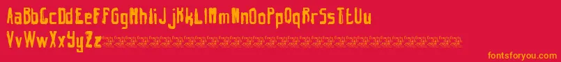 Шрифт HintRetrС…GrungeFreeVersion – оранжевые шрифты на красном фоне
