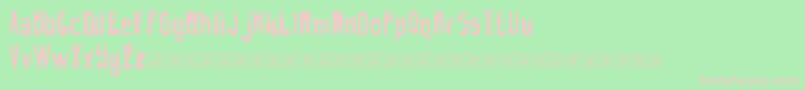 HintRetrС…GrungeFreeVersion Font – Pink Fonts on Green Background