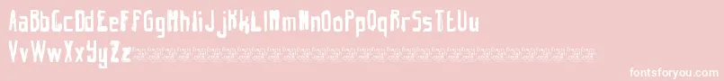 HintRetrС…GrungeFreeVersion Font – White Fonts on Pink Background