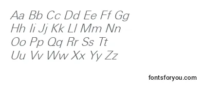 UniqueLightItalic Font