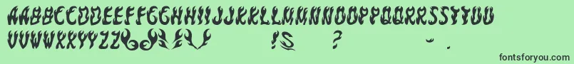 GomariceFontYakiGoma Font – Black Fonts on Green Background