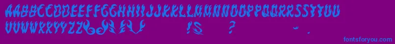 GomariceFontYakiGoma Font – Blue Fonts on Purple Background