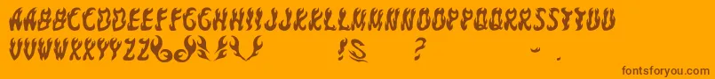 GomariceFontYakiGoma Font – Brown Fonts on Orange Background