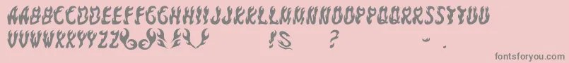 GomariceFontYakiGoma Font – Gray Fonts on Pink Background
