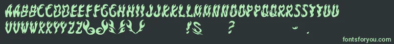 GomariceFontYakiGoma Font – Green Fonts on Black Background