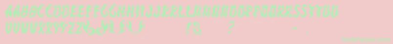 GomariceFontYakiGoma Font – Green Fonts on Pink Background