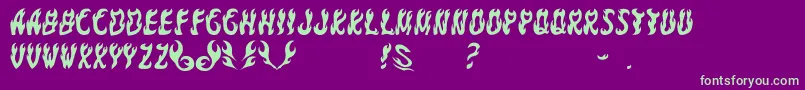 GomariceFontYakiGoma Font – Green Fonts on Purple Background