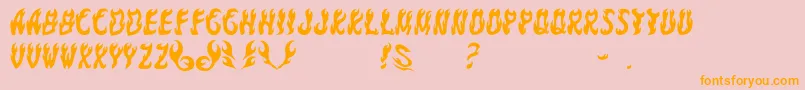 GomariceFontYakiGoma Font – Orange Fonts on Pink Background