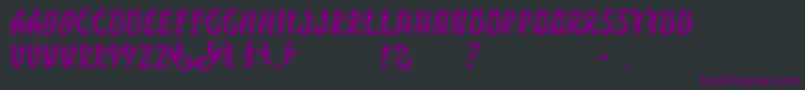 GomariceFontYakiGoma Font – Purple Fonts on Black Background