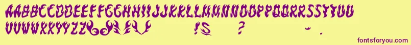 GomariceFontYakiGoma Font – Purple Fonts on Yellow Background