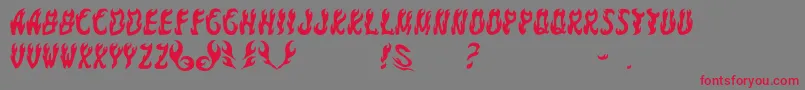 GomariceFontYakiGoma-Schriftart – Rote Schriften auf grauem Hintergrund