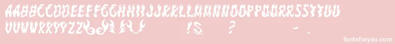 GomariceFontYakiGoma Font – White Fonts on Pink Background