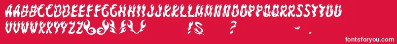 GomariceFontYakiGoma Font – White Fonts on Red Background