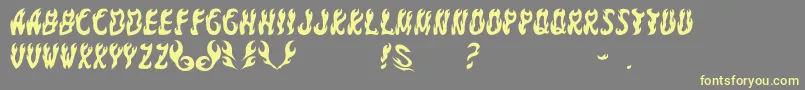 GomariceFontYakiGoma Font – Yellow Fonts on Gray Background