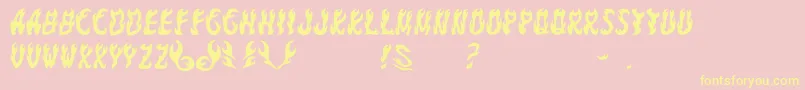 GomariceFontYakiGoma Font – Yellow Fonts on Pink Background