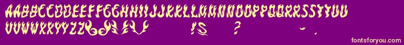 GomariceFontYakiGoma Font – Yellow Fonts on Purple Background