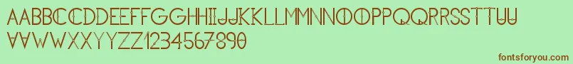 KhCosan1 Font – Brown Fonts on Green Background