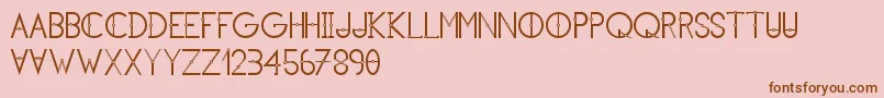 KhCosan1 Font – Brown Fonts on Pink Background