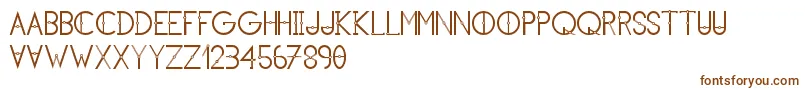 KhCosan1-fontti – ruskeat fontit valkoisella taustalla