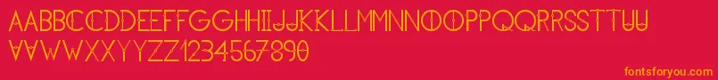 KhCosan1 Font – Orange Fonts on Red Background