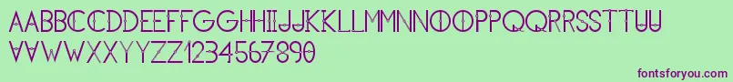 KhCosan1 Font – Purple Fonts on Green Background