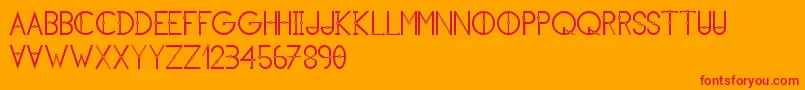 フォントKhCosan1 – オレンジの背景に赤い文字