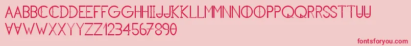 KhCosan1 Font – Red Fonts on Pink Background