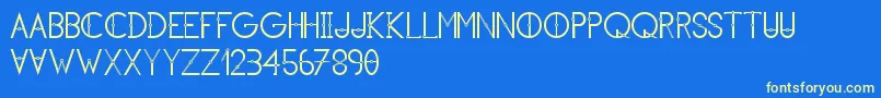 KhCosan1 Font – Yellow Fonts on Blue Background