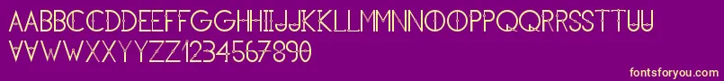 KhCosan1 Font – Yellow Fonts on Purple Background