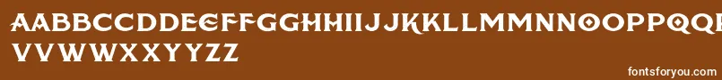 Weitere Informationen zur AmericanBreweryRoughDemo-Schriftart AmericanBreweryRoughDemo-Schriftart – Weiße Schriften auf braunem Hintergrund