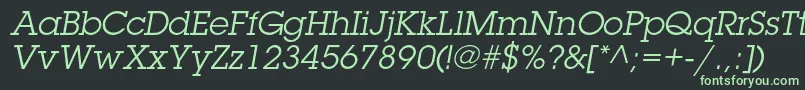 LubalingraphstdBookoblique Font – Green Fonts on Black Background