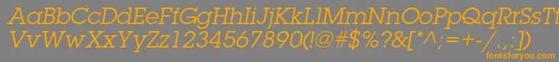 LubalingraphstdBookoblique Font – Orange Fonts on Gray Background