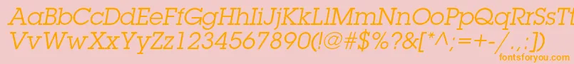LubalingraphstdBookoblique Font – Orange Fonts on Pink Background