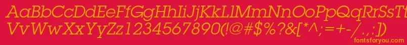 LubalingraphstdBookoblique Font – Orange Fonts on Red Background