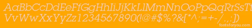 LubalingraphstdBookoblique Font – Pink Fonts on Orange Background