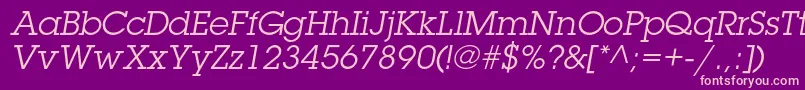 LubalingraphstdBookoblique Font – Pink Fonts on Purple Background