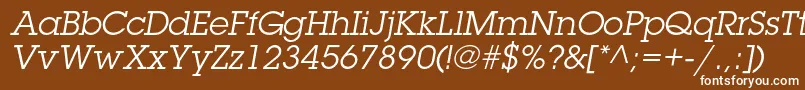 LubalingraphstdBookoblique Font – White Fonts on Brown Background