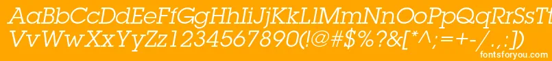 LubalingraphstdBookoblique Font – White Fonts on Orange Background