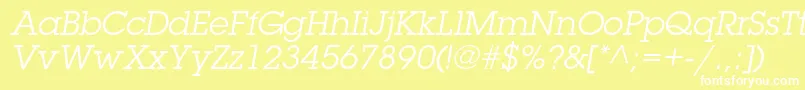 LubalingraphstdBookoblique Font – White Fonts on Yellow Background