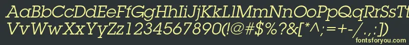 LubalingraphstdBookoblique Font – Yellow Fonts on Black Background