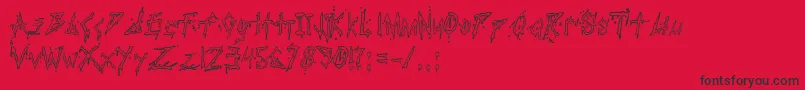 PaulsBloodyFont Font – Black Fonts on Red Background