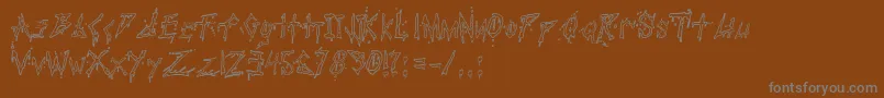 fuente PaulsBloodyFont – Fuentes Grises Sobre Fondo Marrón