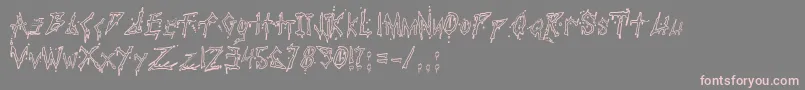 PaulsBloodyFont Font – Pink Fonts on Gray Background