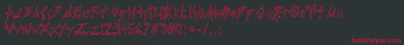 PaulsBloodyFont Font – Red Fonts on Black Background
