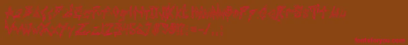 PaulsBloodyFont Font – Red Fonts on Brown Background